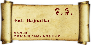 Hudi Hajnalka névjegykártya