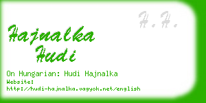 hajnalka hudi business card